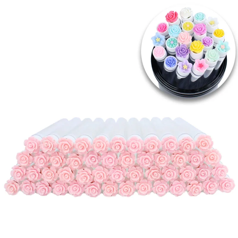 50pcs Reusable Eyelash Brush Empty Tube Eyelash Wands Eyebrow Brush Replaceable Dust-proof Sparkling Broken Diamond Bottom