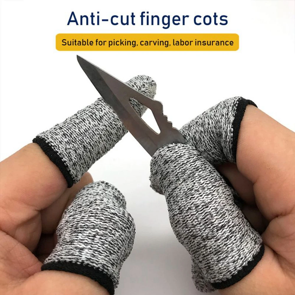 

10Pcs Finger Cots Cut Resistant Sleeves Thumb Protector Reusable Peel Fingertip Covers Picking Gloves for Kitchen Accessory Tool