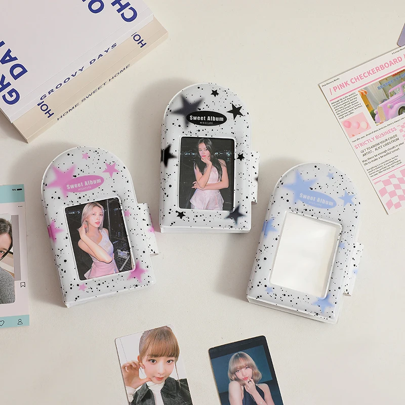 

INS Square Collection Book Photocard Holder Photo Album Cartoon Photo Hollow With Buckle Album Storage Star Chasing Album