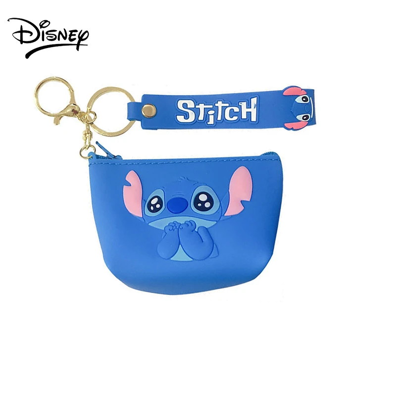 

Disney's New Stitch Coin Purse PVC Cartoon Women Wallet Clutch Bag Keychain Pendant Cute Cartoon Keychain Ring Jewelry