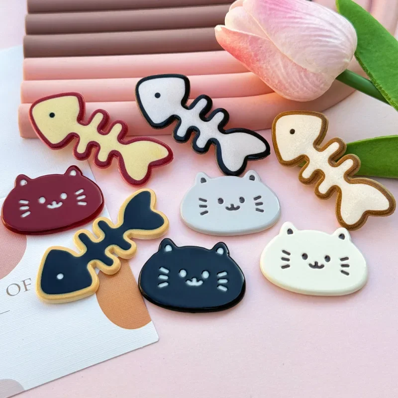 5 шт. акриловая рыбья кость с плоской задней частью аксессуары сделай сам