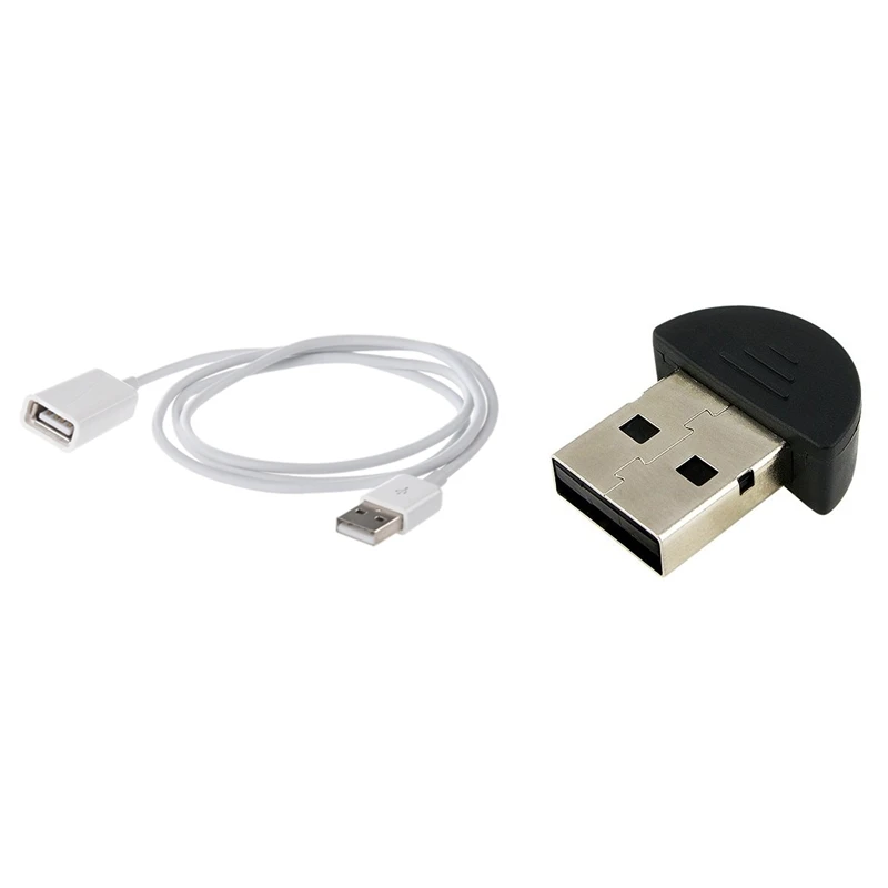 

Мини-адаптер Bluetooth USB 2,0 с USB A папа на A мама M/F Удлинительный кабель белый 40