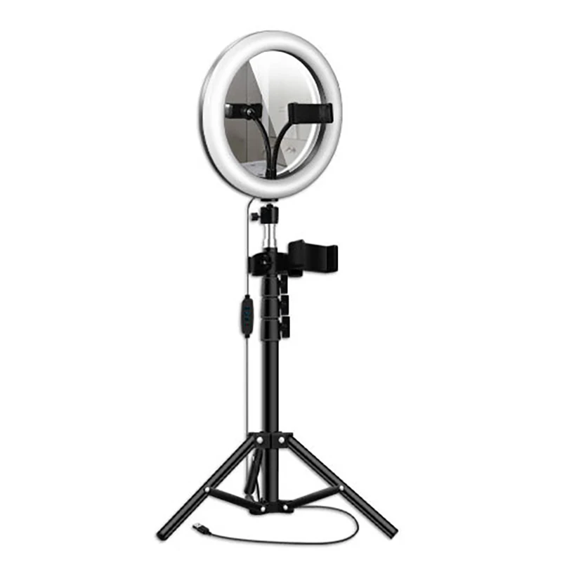 

10 Inch Ring Light With 2.1M Phone Holder And Bluetooth Remote For Youtube/Instagram/Video/Photography/Live Streaming