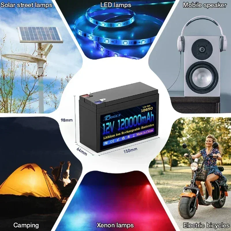 Литий-ионный аккумулятор для электромобиля 9 В-12 В 60 Ач 80 встроенный BMS 30 А