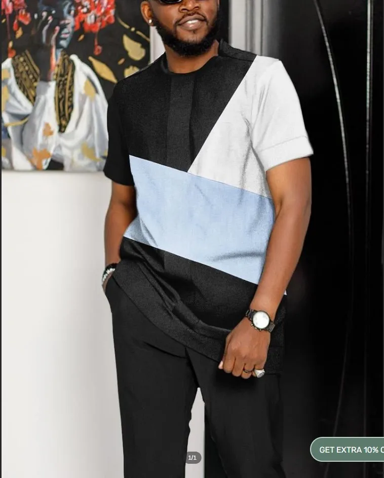 Tracksuit Outfit Fashion Summer Men's O-Neck T-Shirt 2-Piece Set Street Short Sleeve Jogging Clothes Oversized Casual Male Suit