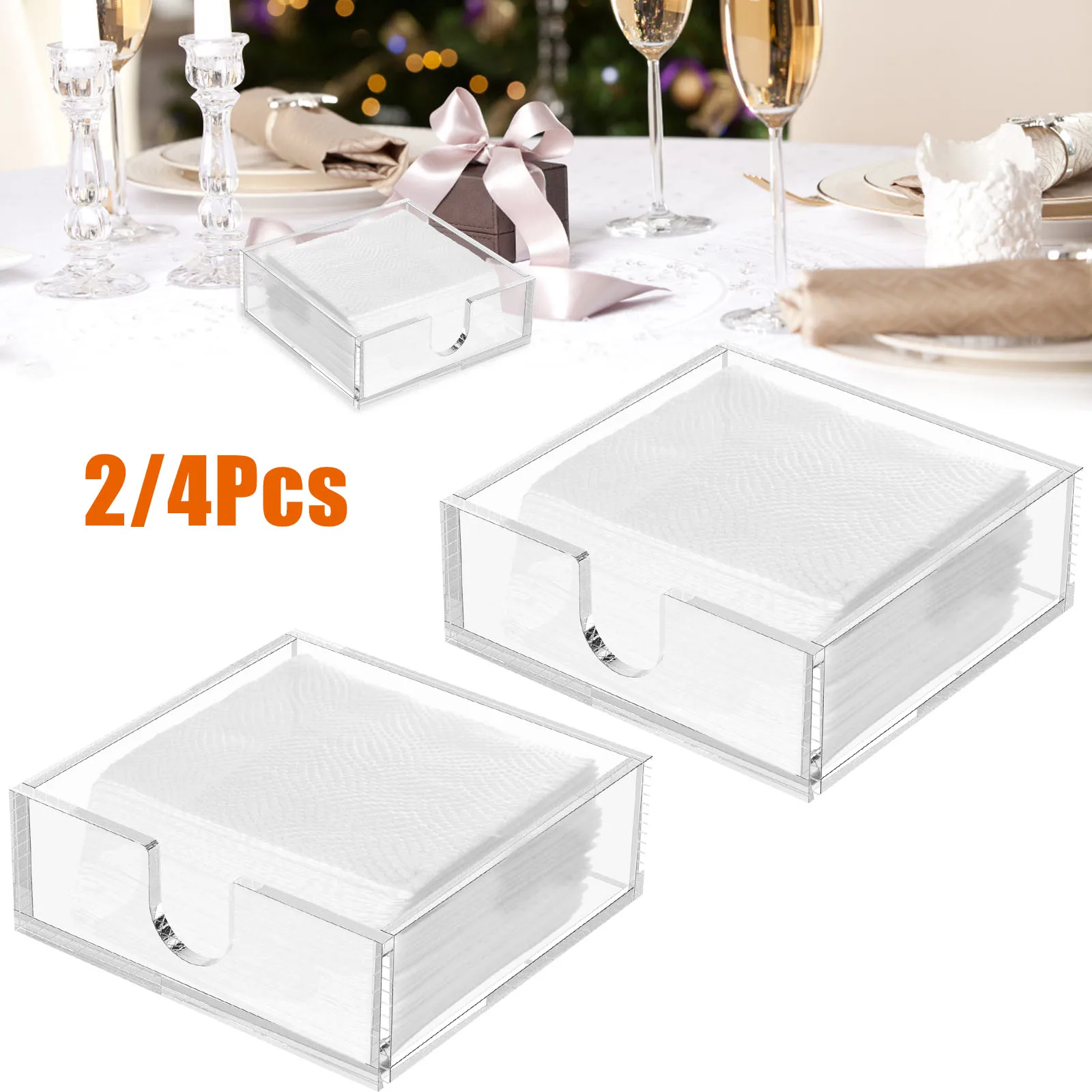 2 шт. прозрачный акриловый держатель для салфеток