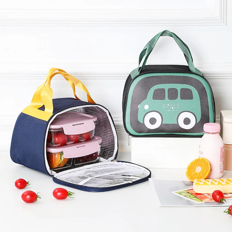 

Children Cartoon Car Insulated Lunch Bag Portable Picnic School Bento Food Thermal Cooler Bags Container Handbags for Women Kids