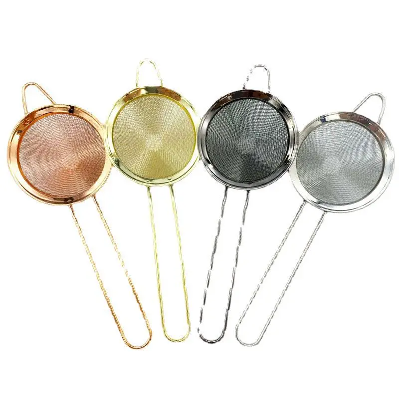 

Tea Strainers Cocktail Strainer Stainless Steel Conical Food Loose Tea Strainer Fine Mesh Strainer Practical Kitchen Bar Tool