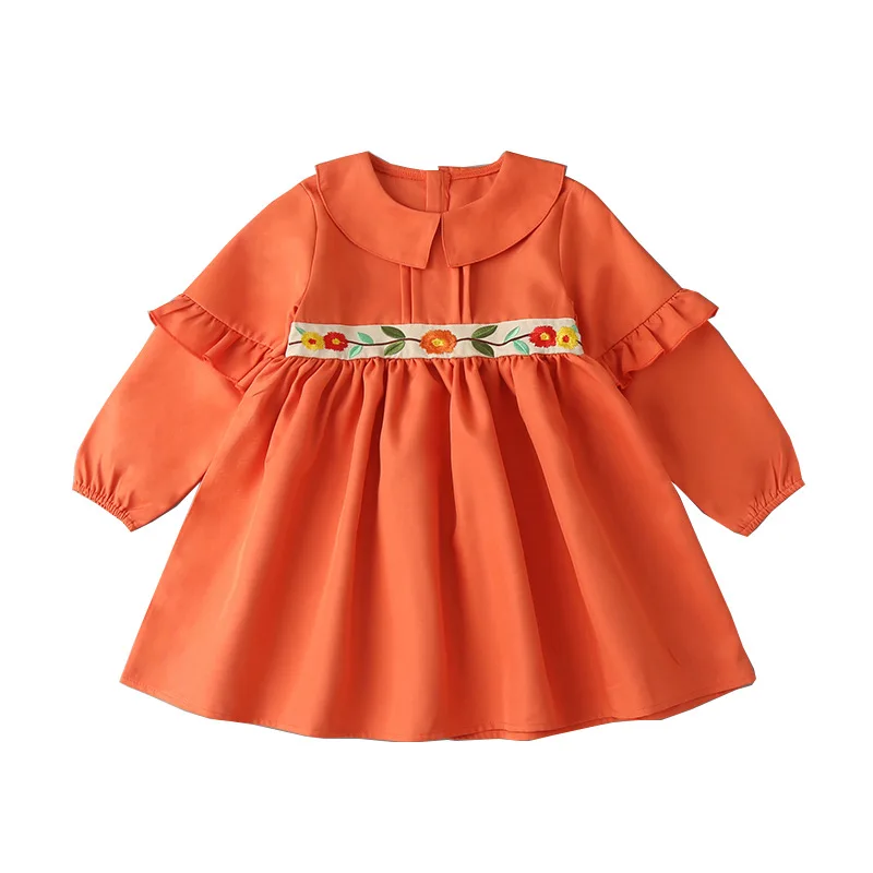 

Girls Dress Cotton Spring Autumn Long Sleeve Casual Printed Flower Dresses For Girls Princess Kids Costumes 1 2 3 5 6 7 Years