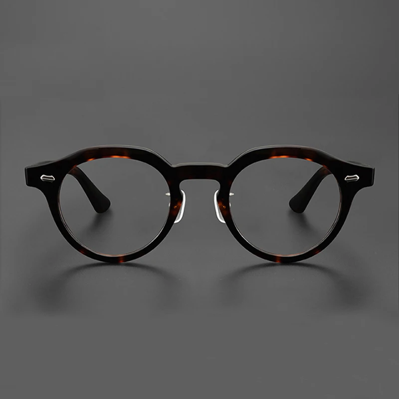 

Japanese Handmade Retro Round Glasses Frame Men Vintage Acetate Optical Prescription Eyeglasses Women Brand Design KC-77 Eyewear