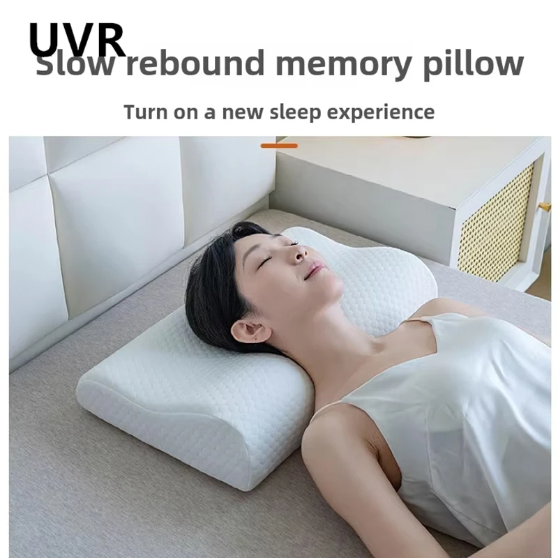 Фото UVR Подушка из пены с эффектом памяти с медленным отскоком Подушка для одного шеи Подушка для сна Удобная и прочная подушка для взрослых без складок №1
