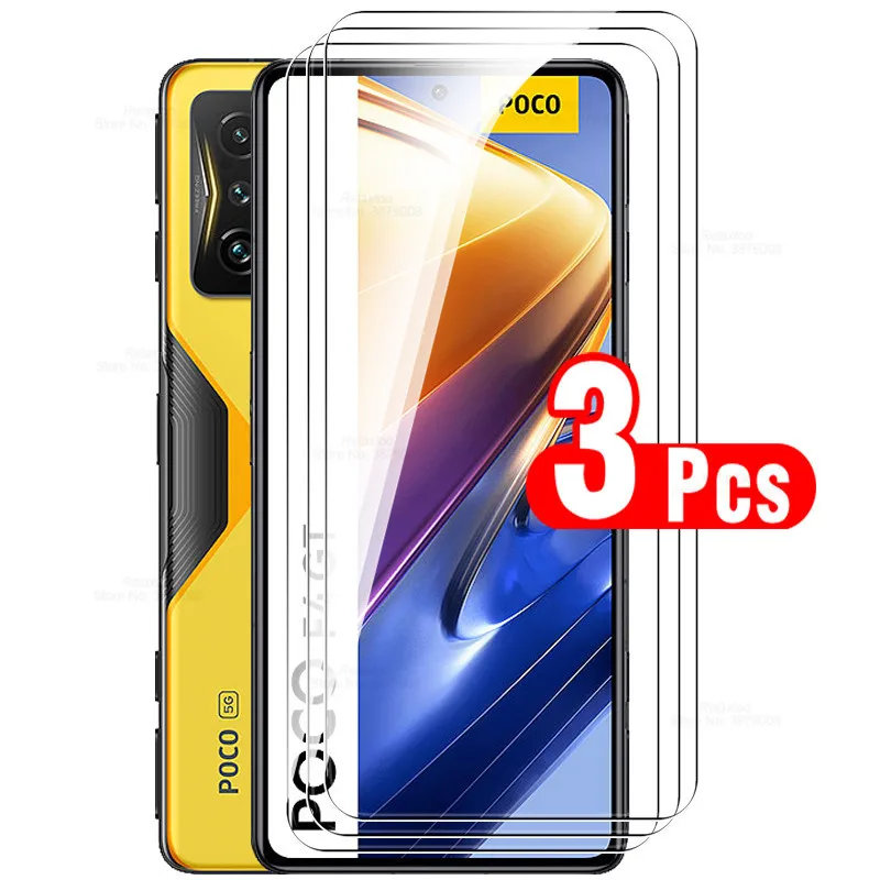 

3Pcs protective glass for Xiaomi Poco F4 GT Poco F 4 gt pocof4gt F4gt glasses tempered screen protectors armor safety film 6.67"