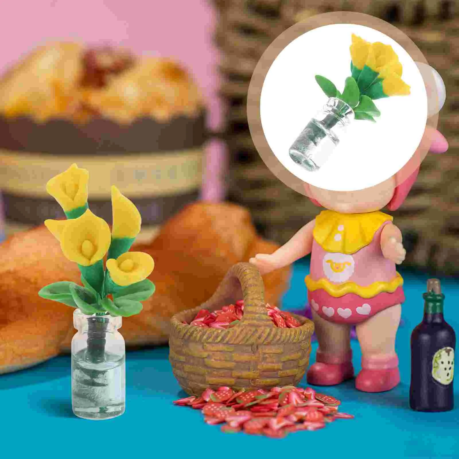 Детские игрушки миниатюрный цветочный декор маленький горшок крошечный бонсай