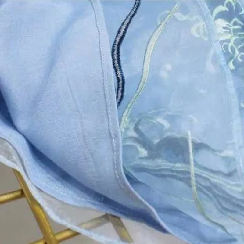 Женская рубашка с вышивкой журавля в стиле ретро