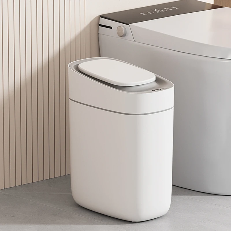 

9L/15L Smart Induction Trash Can For Kitchen Garbage Bin For Bathroom Bedroom Light Luxury Family Living Room Narrow Trash Bin