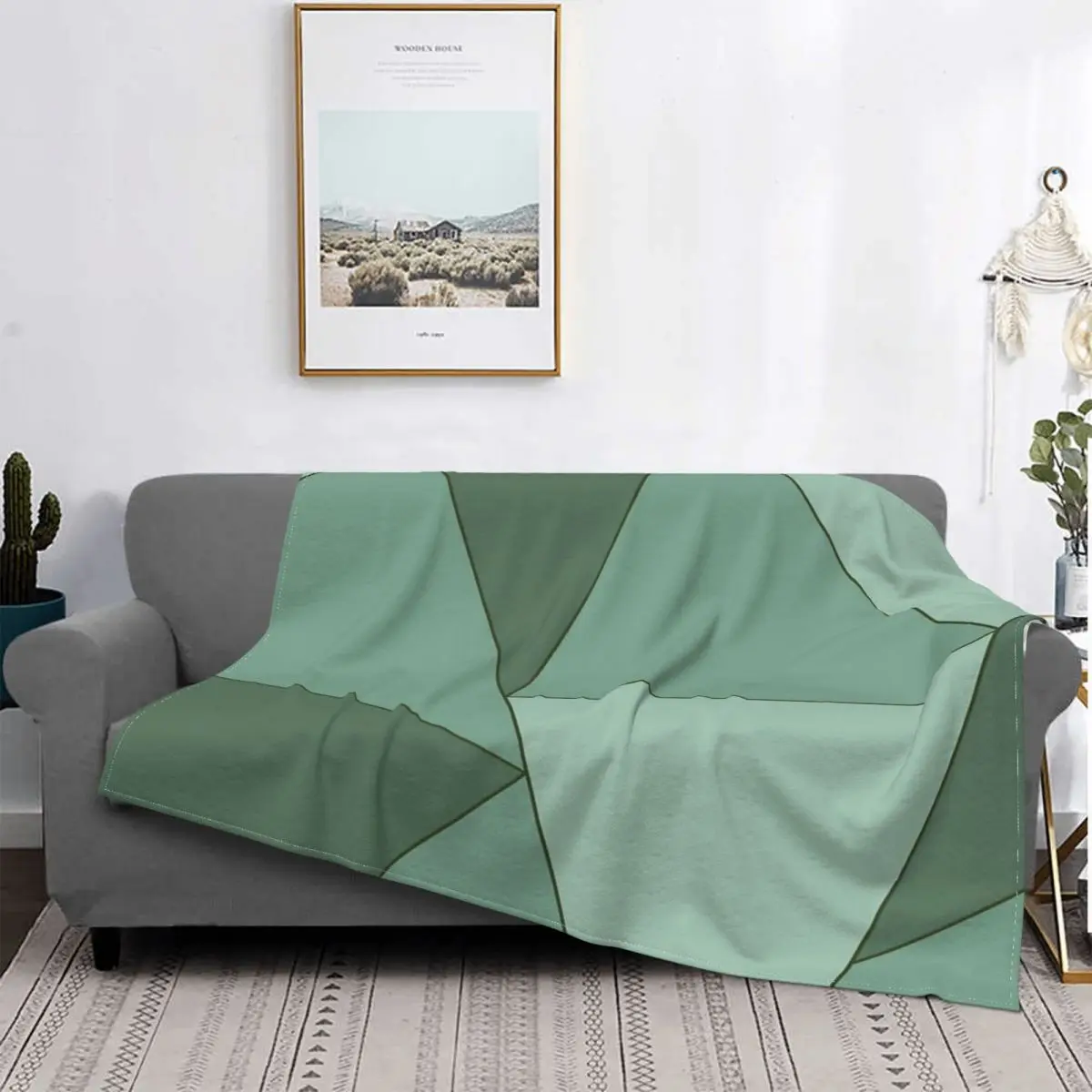 

Manta con estampado geométrico para cama, edredones a cuadros de color verde, manta Kawaii, colcha, 220x240