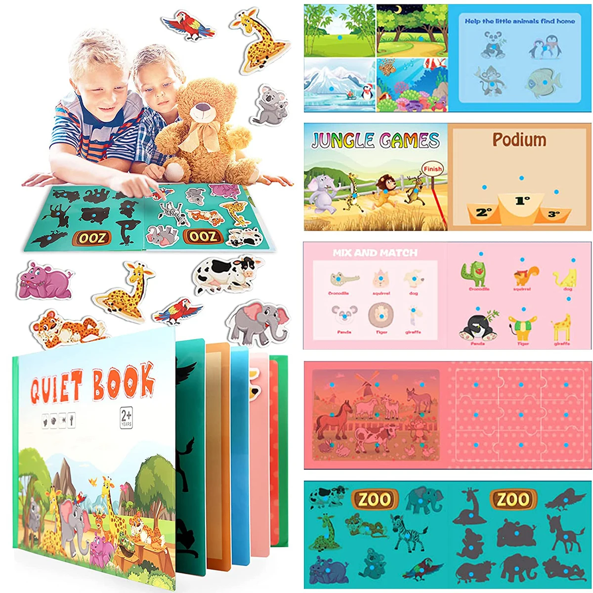 

Моя первая занятая книга Монтессори, игрушки для детей, обучающая Бесшумная книга, занятая доска, обучающие игрушки для детей, рождественск...