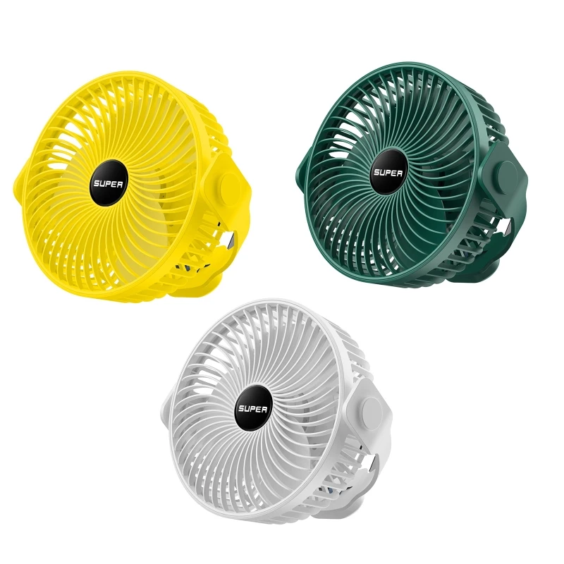 

3-скоростной потолочный вентилятор для кемпинга, 7,3 дюйма, 1200 мАч