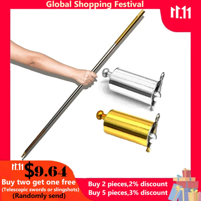 

Portable Pocket Telescopic Rod Staff Steel Wand Martial Arts Stick Performance Outdoor Sport Stage Kung Fu Self Defense Stick