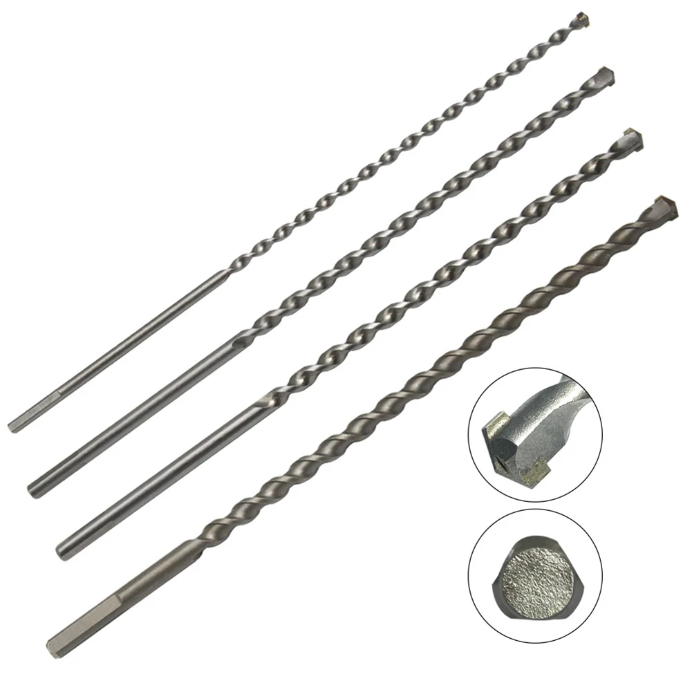 

300mm Long Masonry Concrete Impact Drill Bit Triangle Shank 6-16mm Twist Drilling Bits For Penetrating The Wall Power Tools