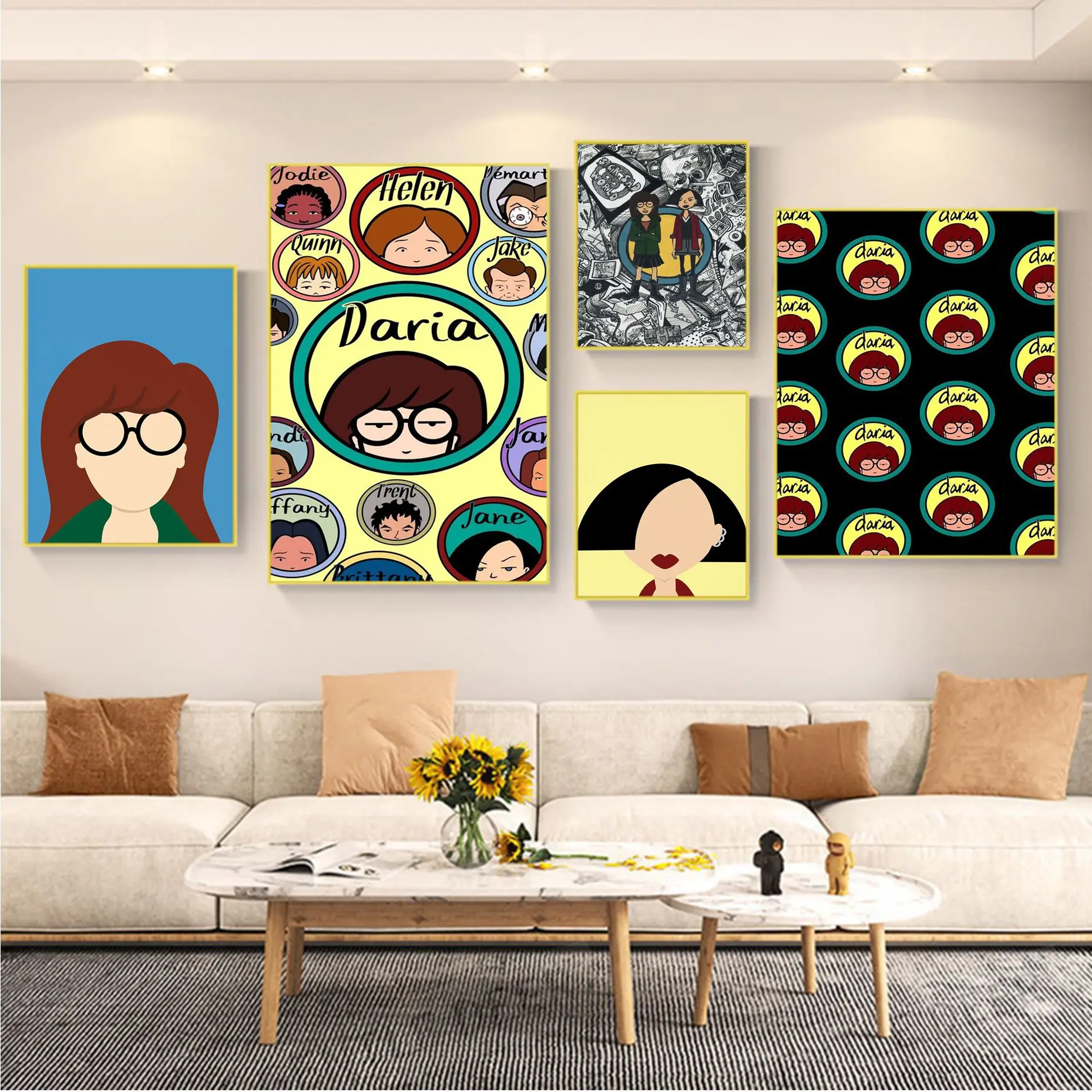 

Anime D-Darias Classic Vintage Posters Decoracion Painting Wall Art White Kraft Paper Stickers Wall Painting
