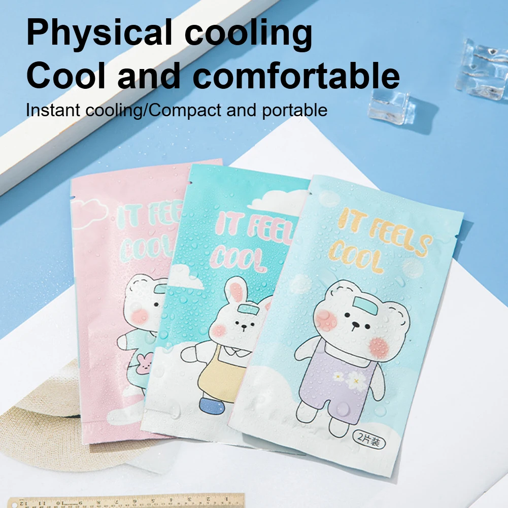 

20pcs Ice Gel Cooling Patches Mint Forehead Cooling Pad Outdoor Kids Children Cooling Gel Pad For Kids Adults Essential Patches