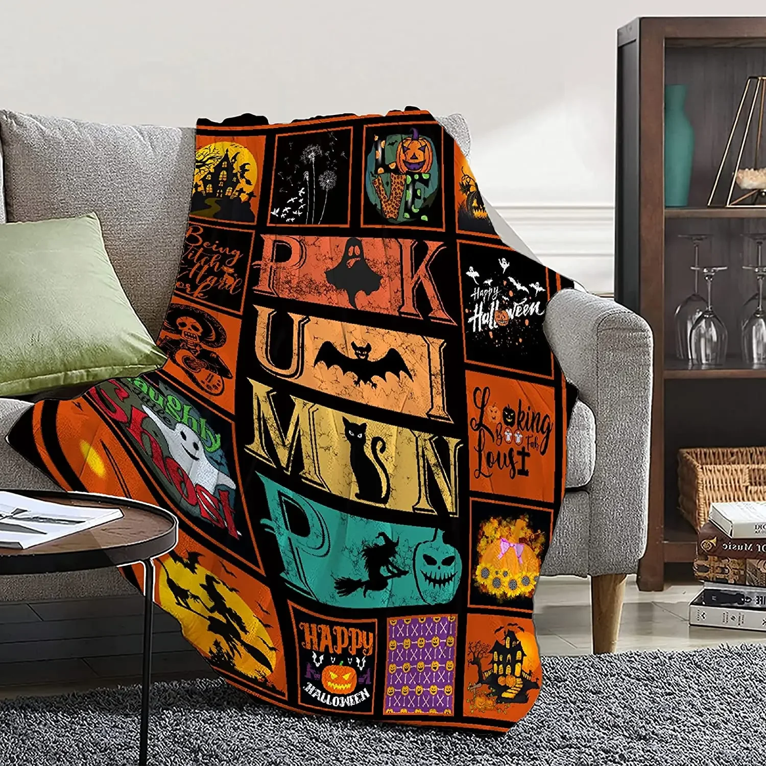 Мягкое легкое фланелевое одеяло от Ho Me Lili Хэллоуин жуткая ведьма летучая мышь