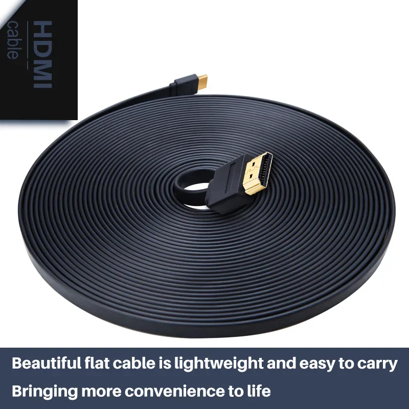 Shuliancable плоский HDMI совместимый кабель высокая скорость 1080P 3D позолоченный для HDTV