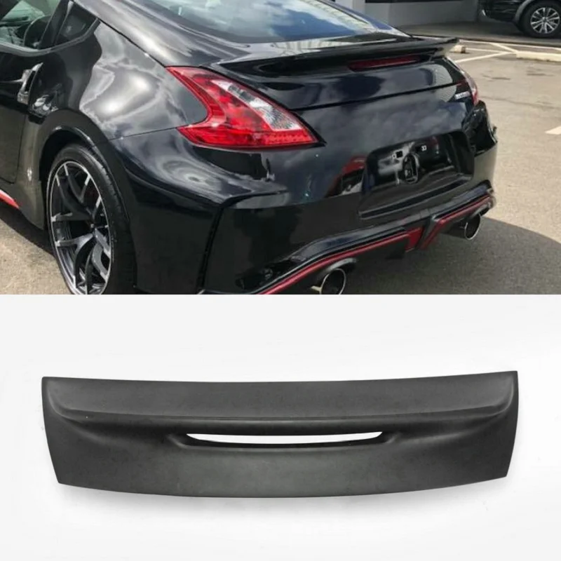 Фото Задний спойлер из стекловолокна в стиле Nismo для Nissan 370Z Z34 2009+, крыло багажника из углеродного волокна, крышка багажника, разделитель качкодзьоба, часть губ №1
