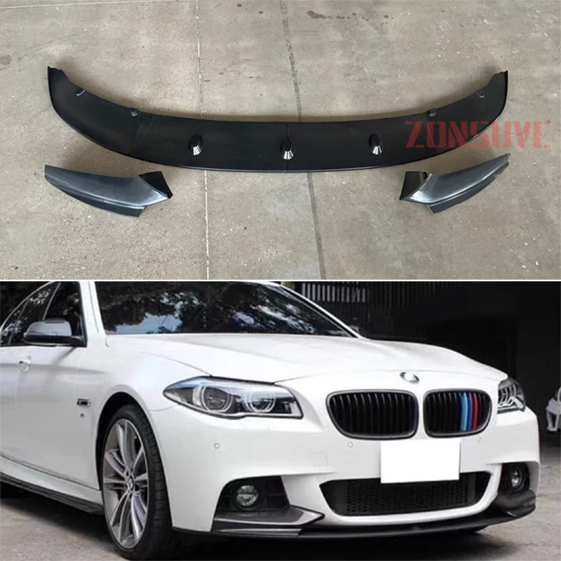 

For Bmw 5 Series F10 F18 2010-2017 M Sport Front Bumper Lips Protector Body Kit Splitter Car Styling Accessories