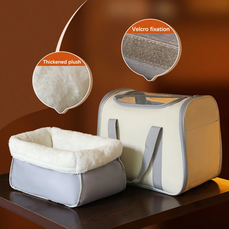 Новая зимняя пушистая белая сумка с котом для улицы портативная дышащая удобная