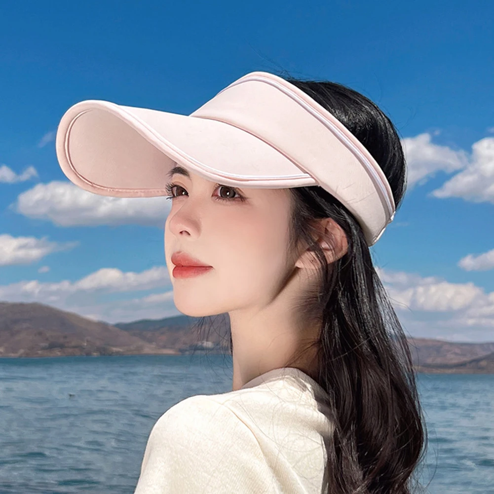 

Pure-Color Sports Hat Lightweight Comfortable Visor For Sun Protection