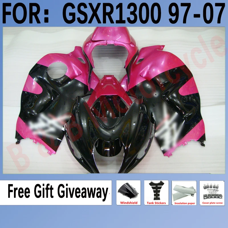 

Motorcycle Fairings Kit Fit for SUZUKI GSXR-1300 GSXR 1300 GSXR1300 1996 1997 1998 1999 2000 2001 02 03 04 05 06 07 Pink Black