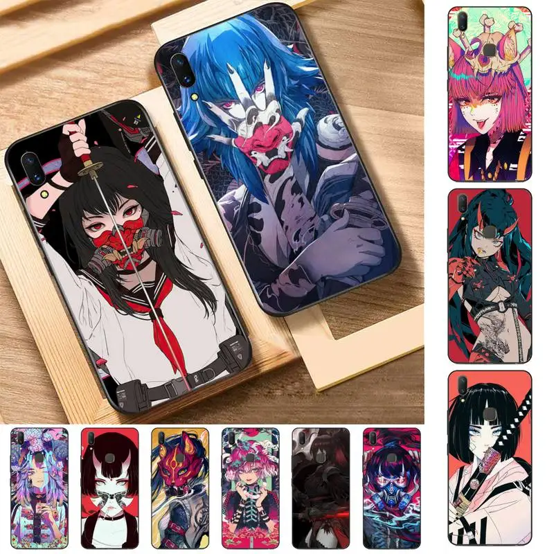 

Anime girl samurai Phone Case for Vivo Y91C Y11 17 19 17 67 81 Oppo A9 2020 Realme c3