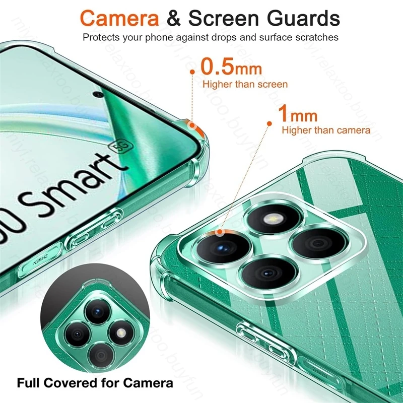 Роскошный силиконовый мягкий чехол с подушкой безопасности для Honor 200 Smart 5G