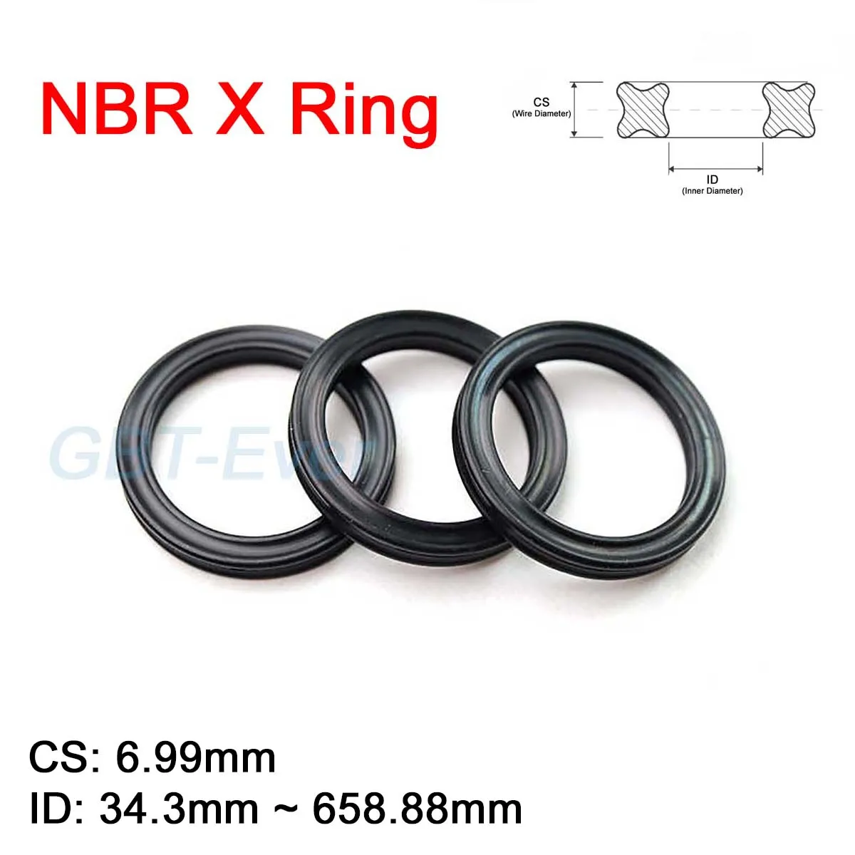 Прокладки X Ring NBR черные 6,99 мм