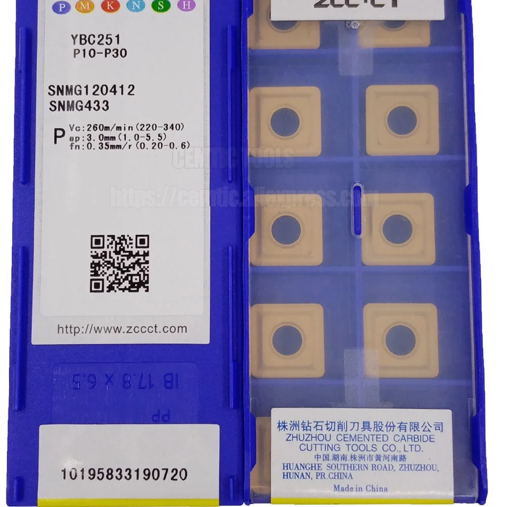 

ZCC YBC251 SNMG120412 SNMG120408 SNMG120404 токарная пластина для токарного станка