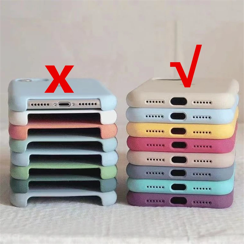For Apple iPhone 11 12 13 Pro X XR XS Max 7 6 8 6S Plus Official Liquid Silicone Case Shell SE 2020 Mini Full Cover Box ins Hot