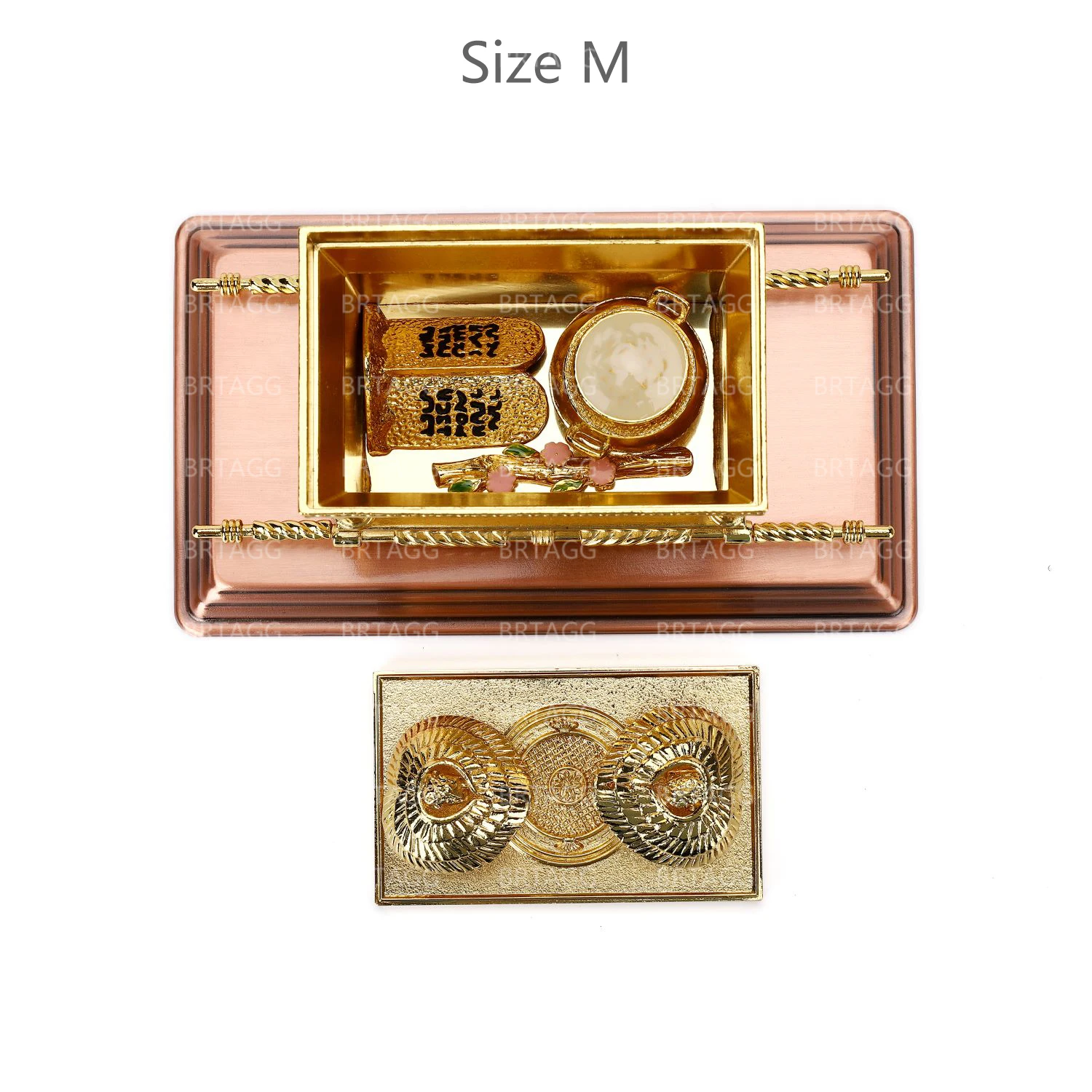 Купить BRTAGG Копия статуи Ковчега Завета включает в себя содержимое - Жезл Аарона / Сосуд маны / Десять командных камней (S,M,L)