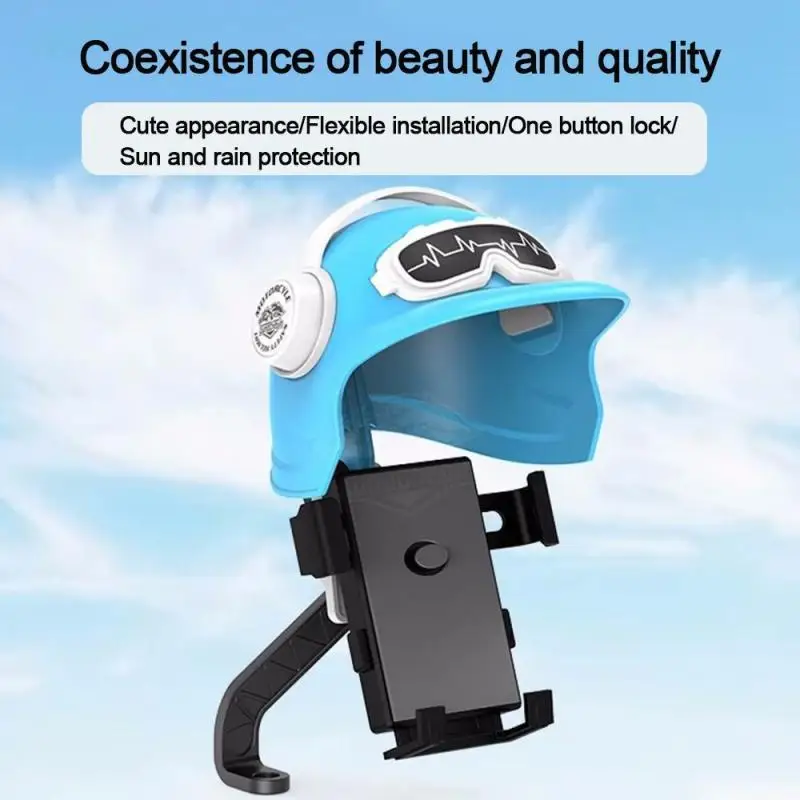 

Mobile Phone Holder Anti Shaking Convenient Waterproof Sunshade User-friendly Stable Waterproof Universal Holder Anti Seismic