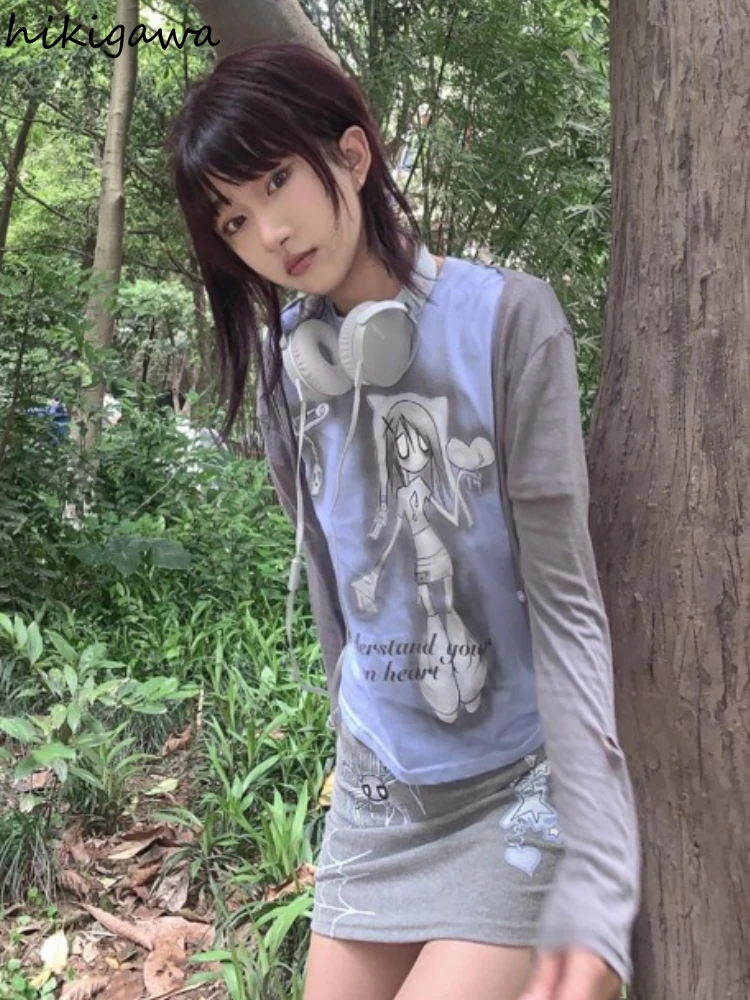 Женский комплект из двух предметов юбка-мини Odycon с завышенной талией