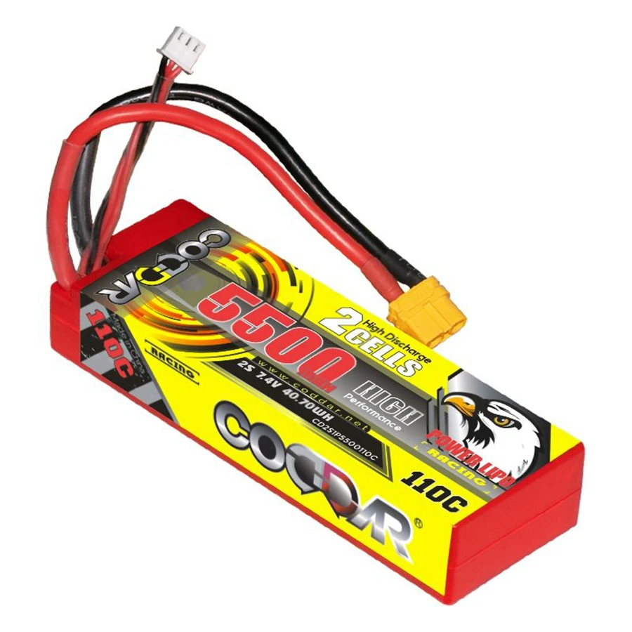 

CD2S1P5500110C 2S 5500MAH 7.4V 110C 1/10 RC Remote Control Model Rechargeable Lithium Battery