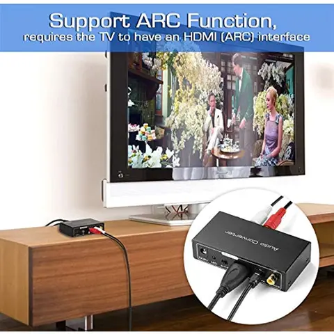 DAC конвертер 192 кГц  HDMI ARC  Toslink/Coaxial в RCA 3.5 мм