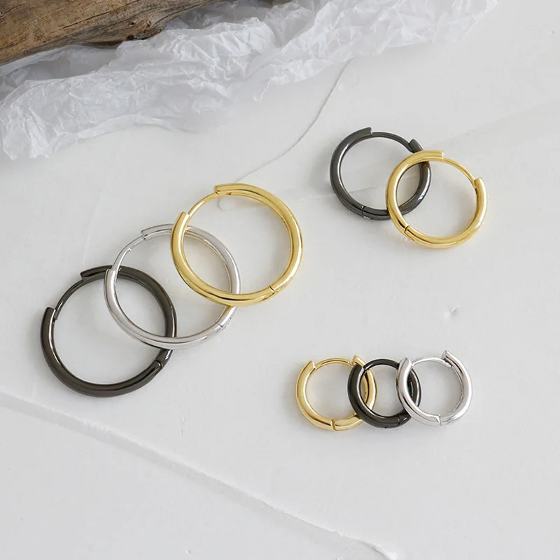 

Серьги-кольца из серебра 925 пробы для женщин-подростков