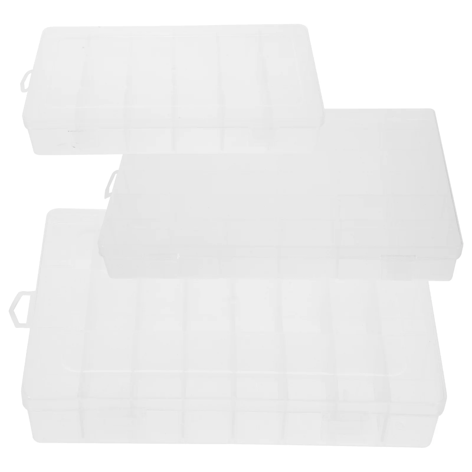 

3pcs Small Tackle Boxes Organizers Jewelry Storage Boxes Functional Grid Storage Boxes