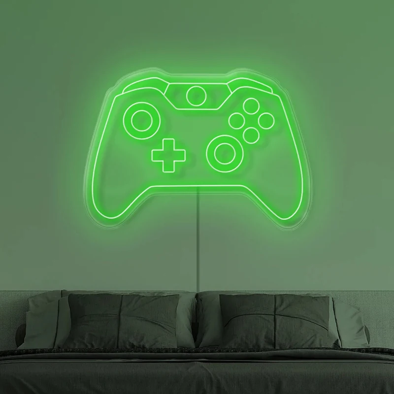 Gamepad Controller Custom Neon Sign Light Led Flex Neon Super Cool Hanging Art Night Lamp Game Room Shop Party Wall Decoration