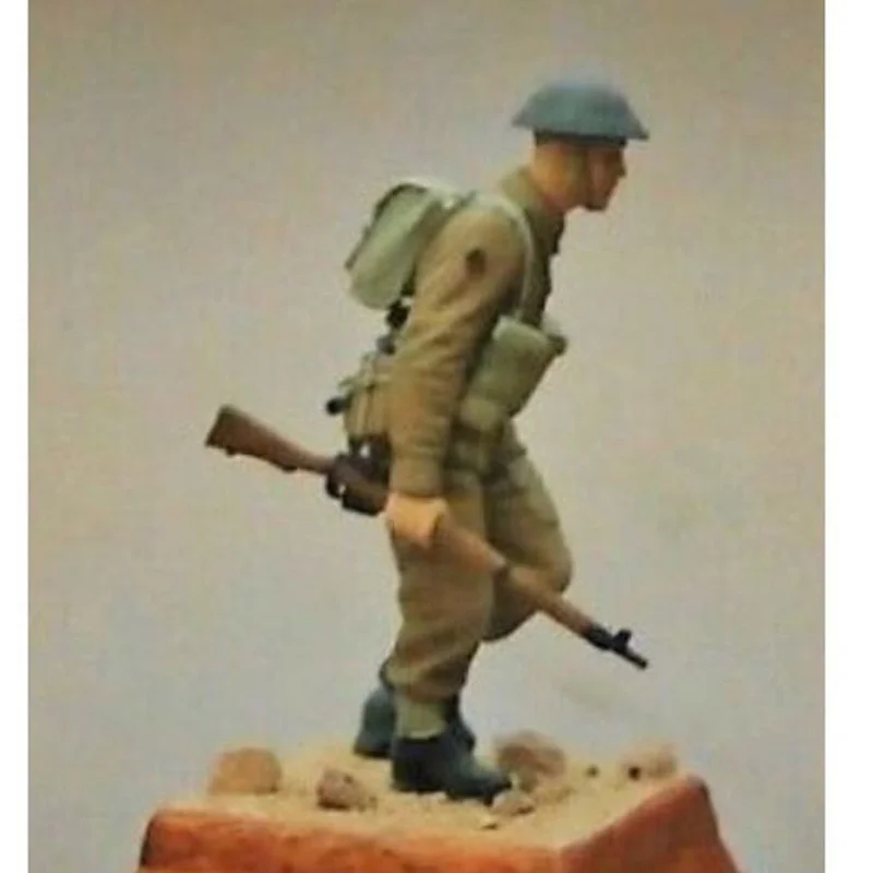 

Полный набор из смолы, модель 1/35 года, британская армия Второй мировой войны, пехота (2 головы), микро сцена, статуя, несобранная Неокрашенная ...