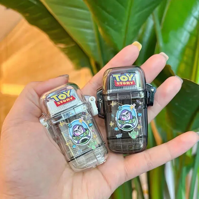 

Buzz Lightyear Transparent Plastic Waterproof Lighter Inflatable Red Flame Outdoor Wading Camping Fishing Gift