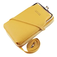 2020 women wallet solid color small shoulder bag multi function letter phone money wallets pocket bags clutch organizer storage