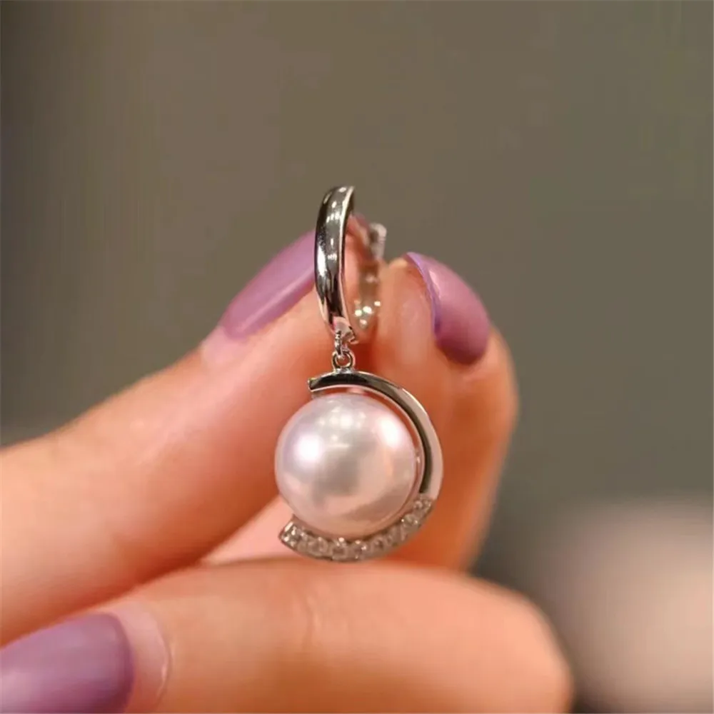 S925 Sterling Silver Pearl Beads Stud Earrings Setting Base Diy Jewelry Making Findings&Components